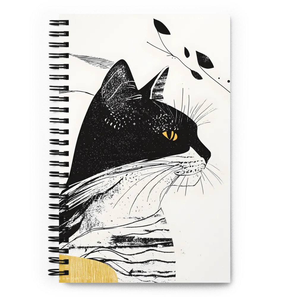 Serene Cat Profile 
 Spiral Notebook | 140 pages