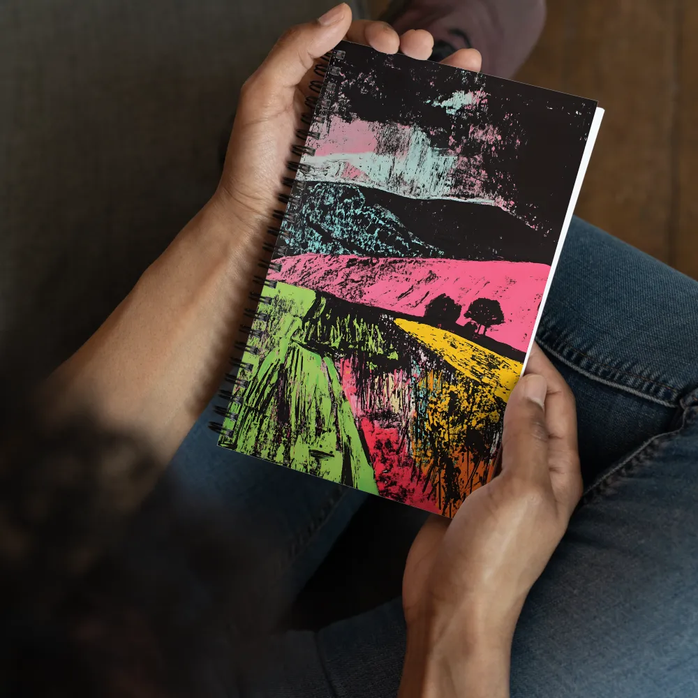 Neon Hills and Fields 
 Spiral Notebook | 140 pages