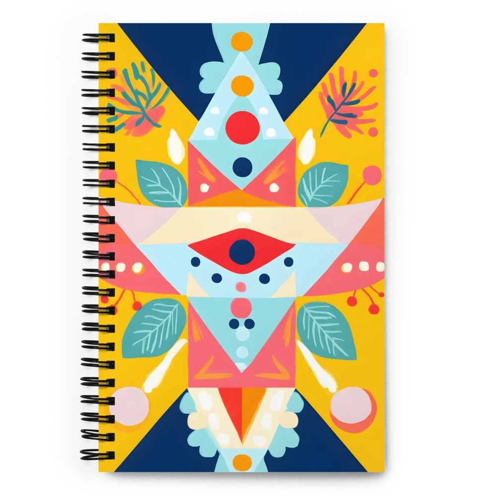 Vibrant Folkloric Geometry 
 Spiral Notebook | 140 pages