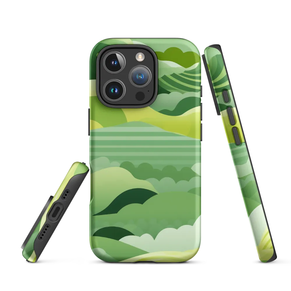Abstract Green Landscape Design | Phone Case