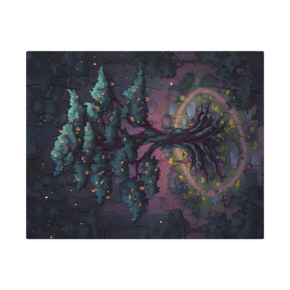Enchanted Moon Tree 
 Jigsaw Puzzle in Tin Box