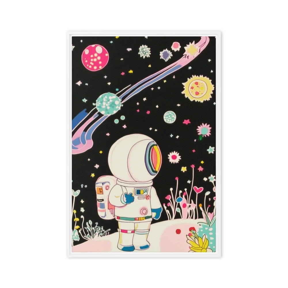 Cartoon Astronaut in Space