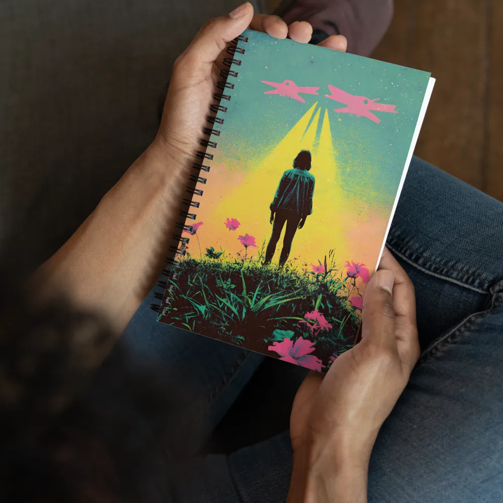 Cosmic Bloom Encounter 
 Spiral Notebook | 140 pages