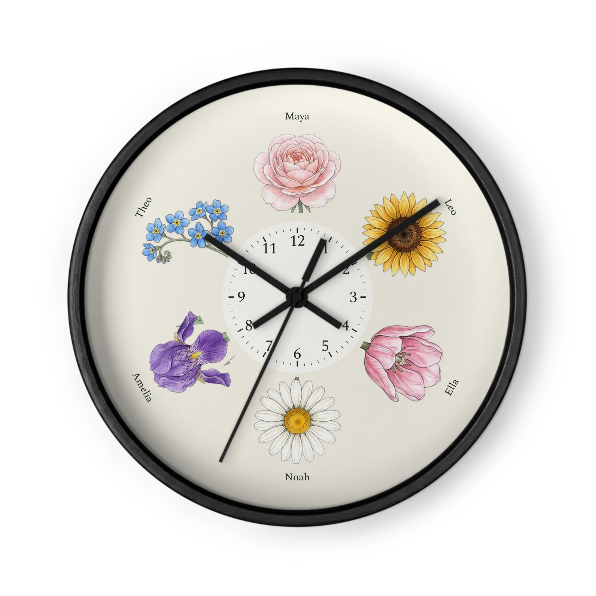 Family Garden Clock — Full Bloom Garden