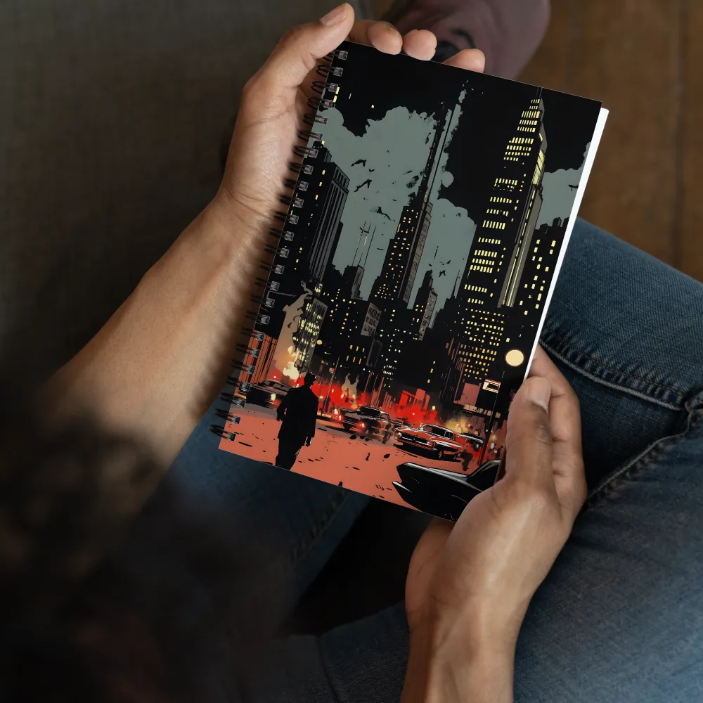 Urban Noir Nightscape 
 Spiral Notebook | 140 pages
