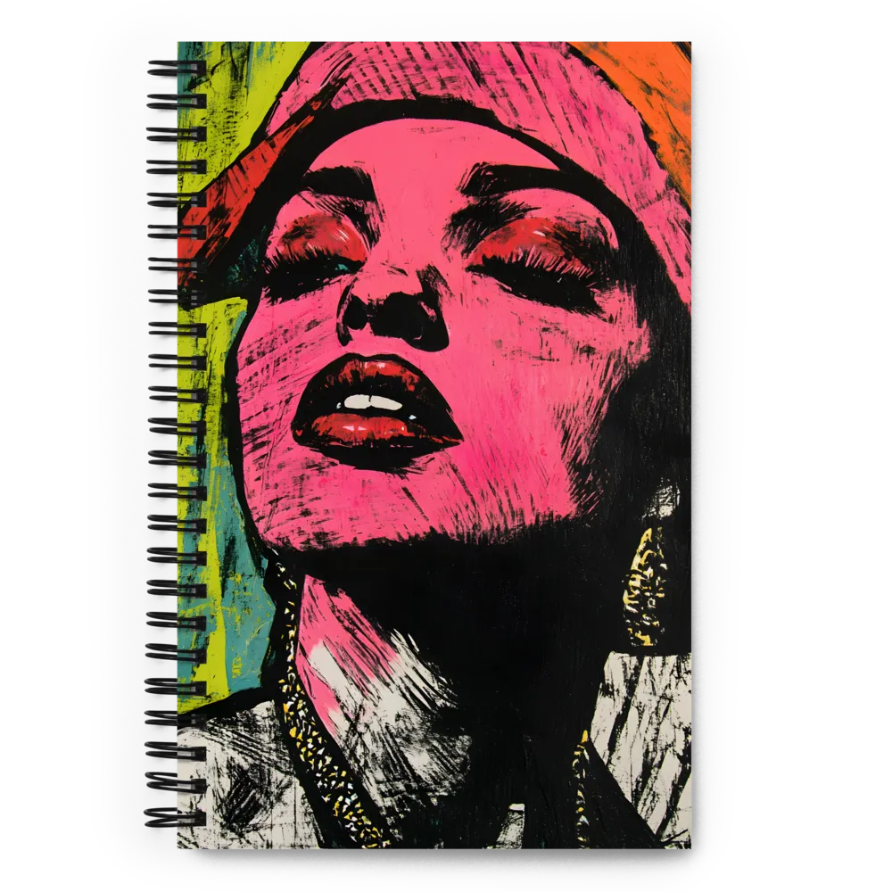 Expressionist Pink Portrait 
 Spiral Notebook | 140 pages
