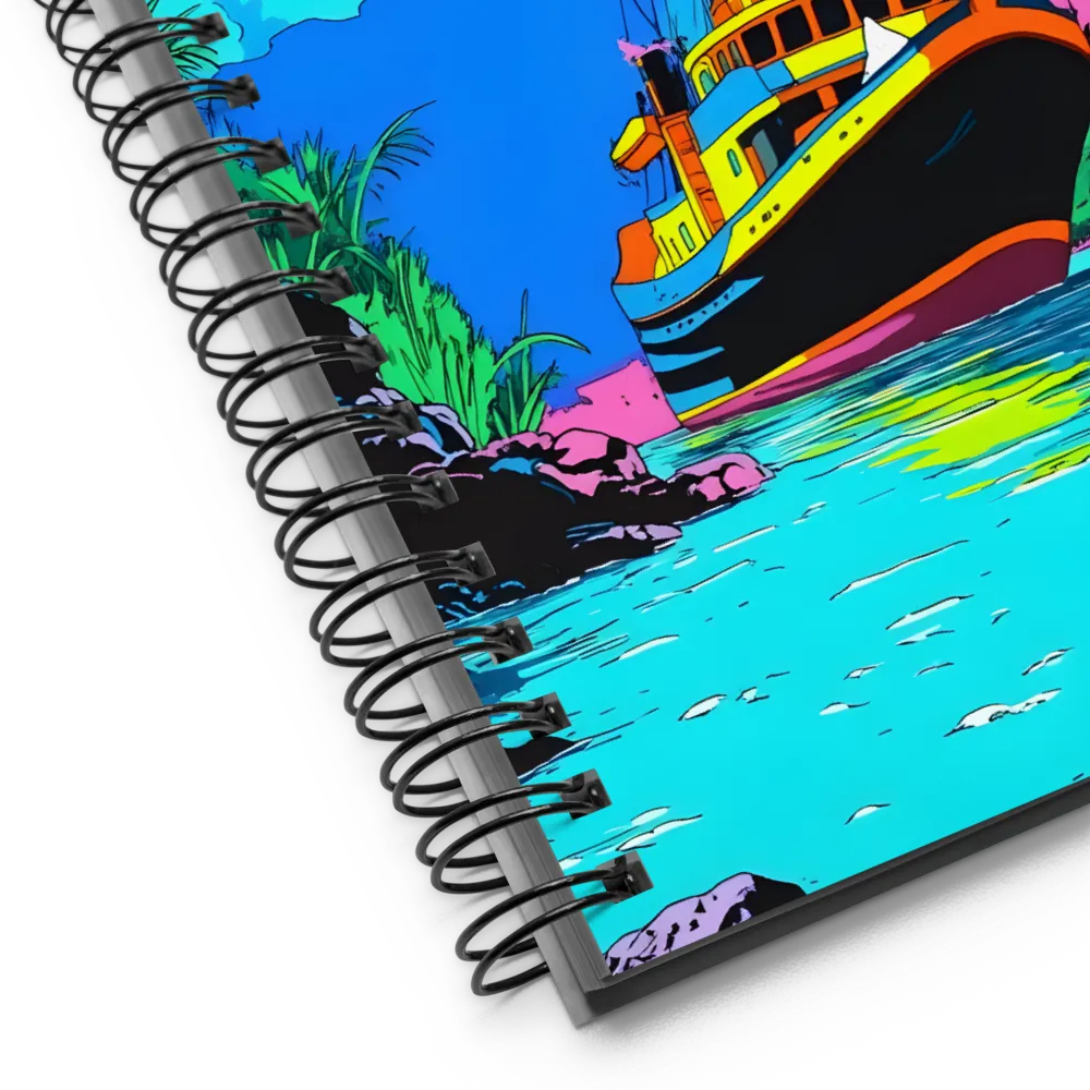 Neon Coastal Serenity 
 Spiral Notebook | 140 pages