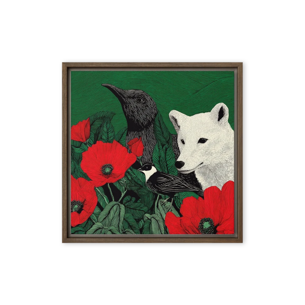 The Raven and the White Wolf | Art Print