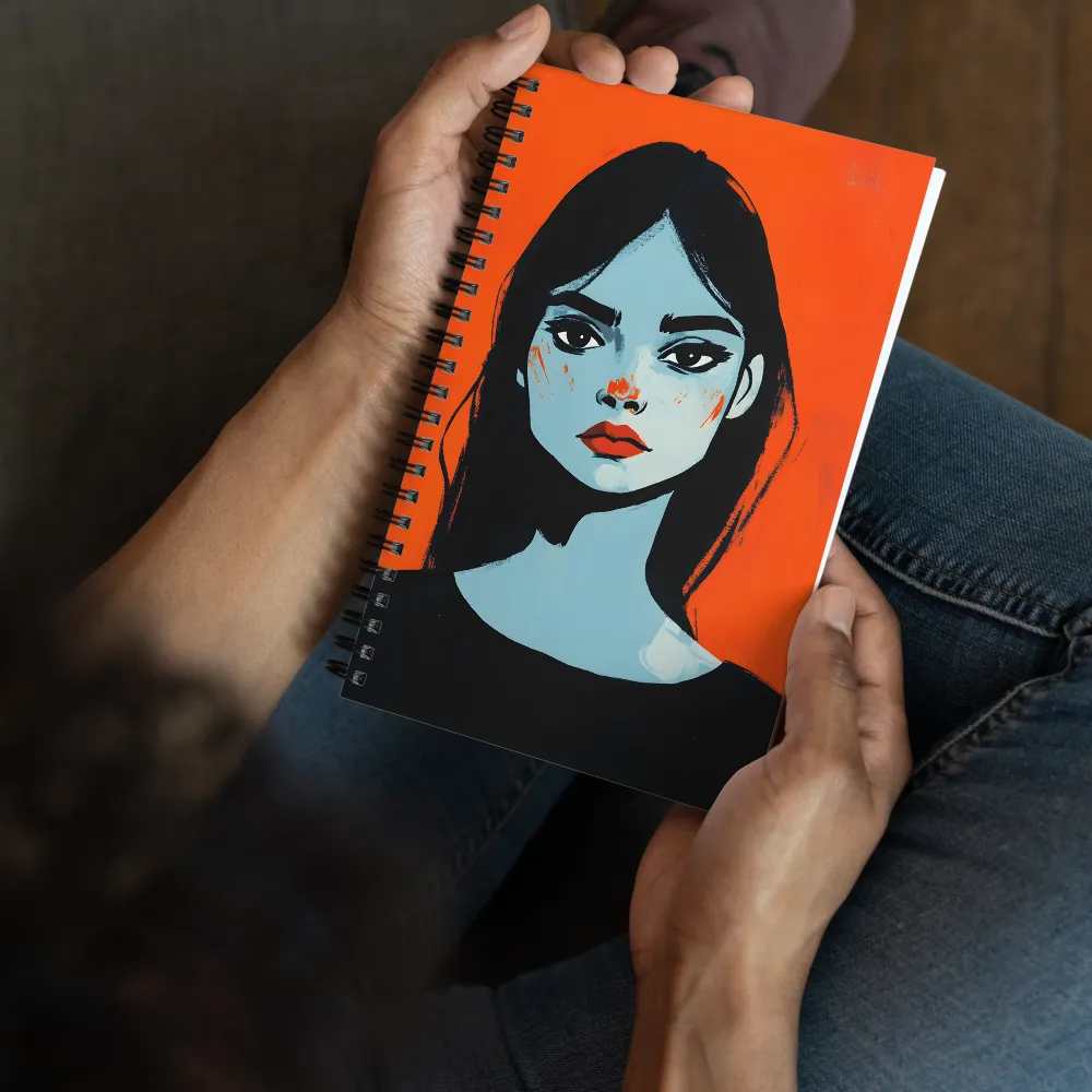 Crimson Lips, Azure Hues 
 Spiral Notebook | 140 pages
