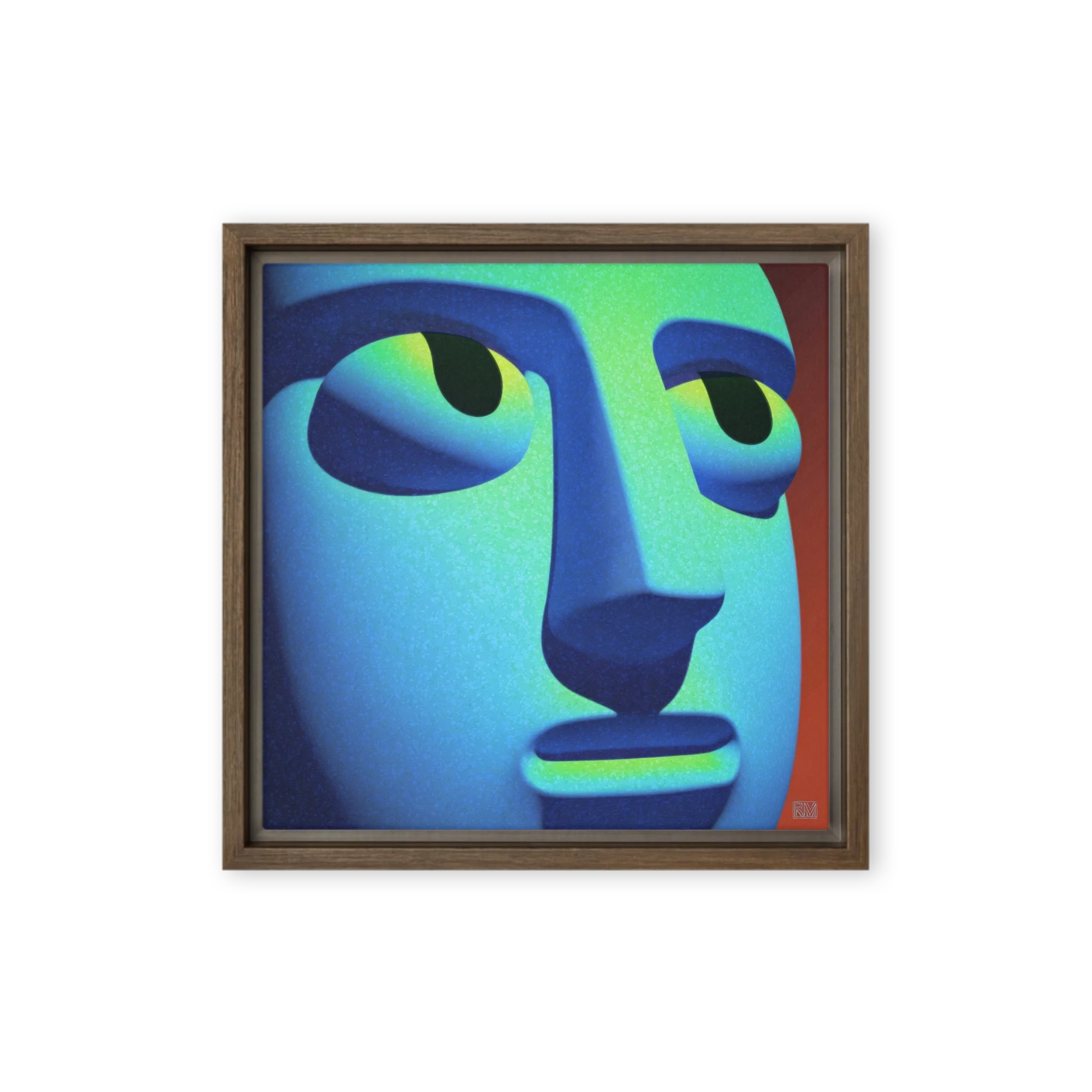 Cyan Sculpted Face