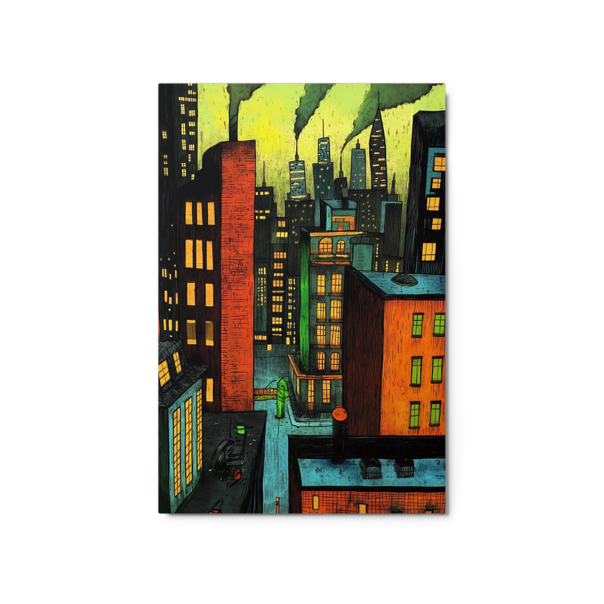 Dystopian Cityscape Night