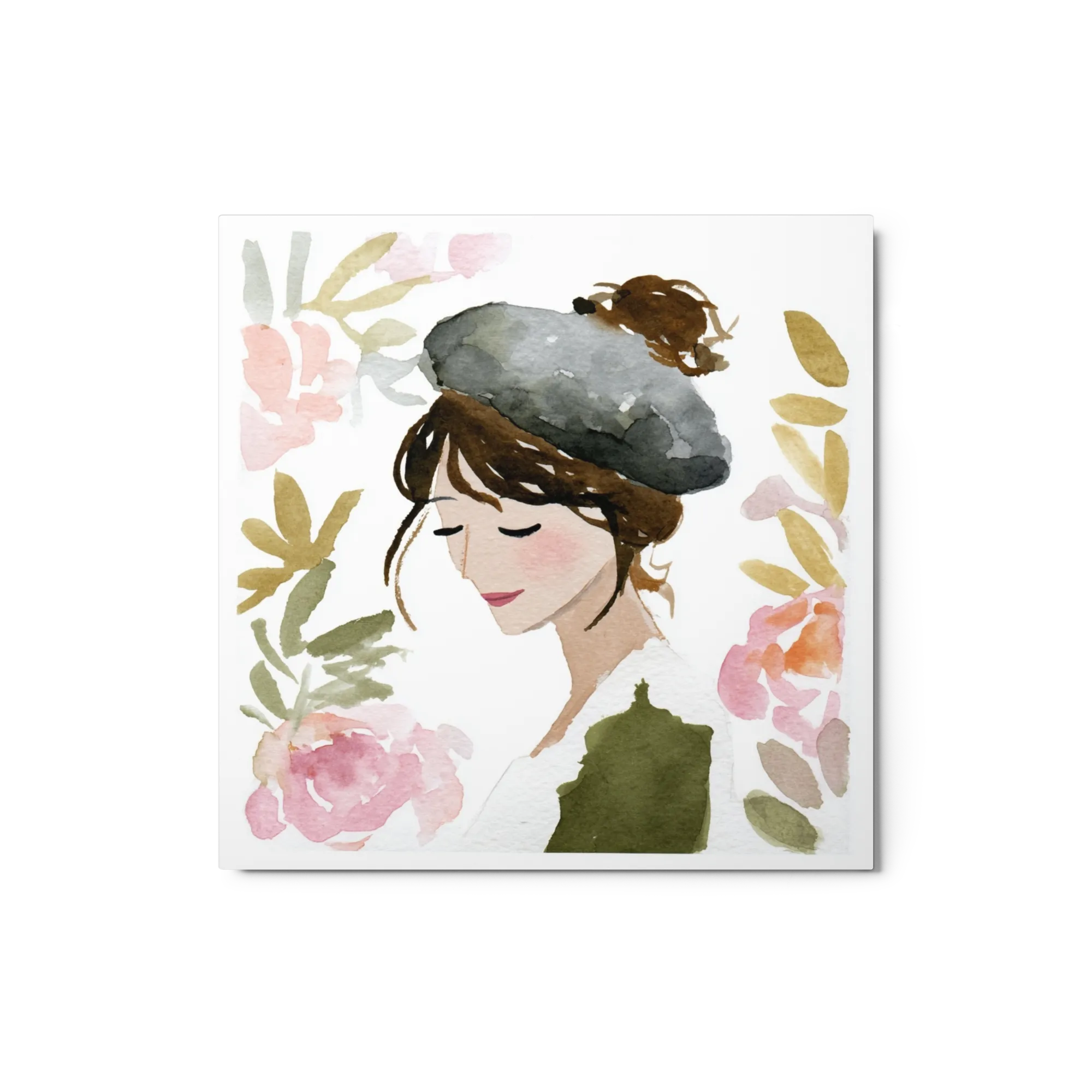 Serene Woman in Beret
