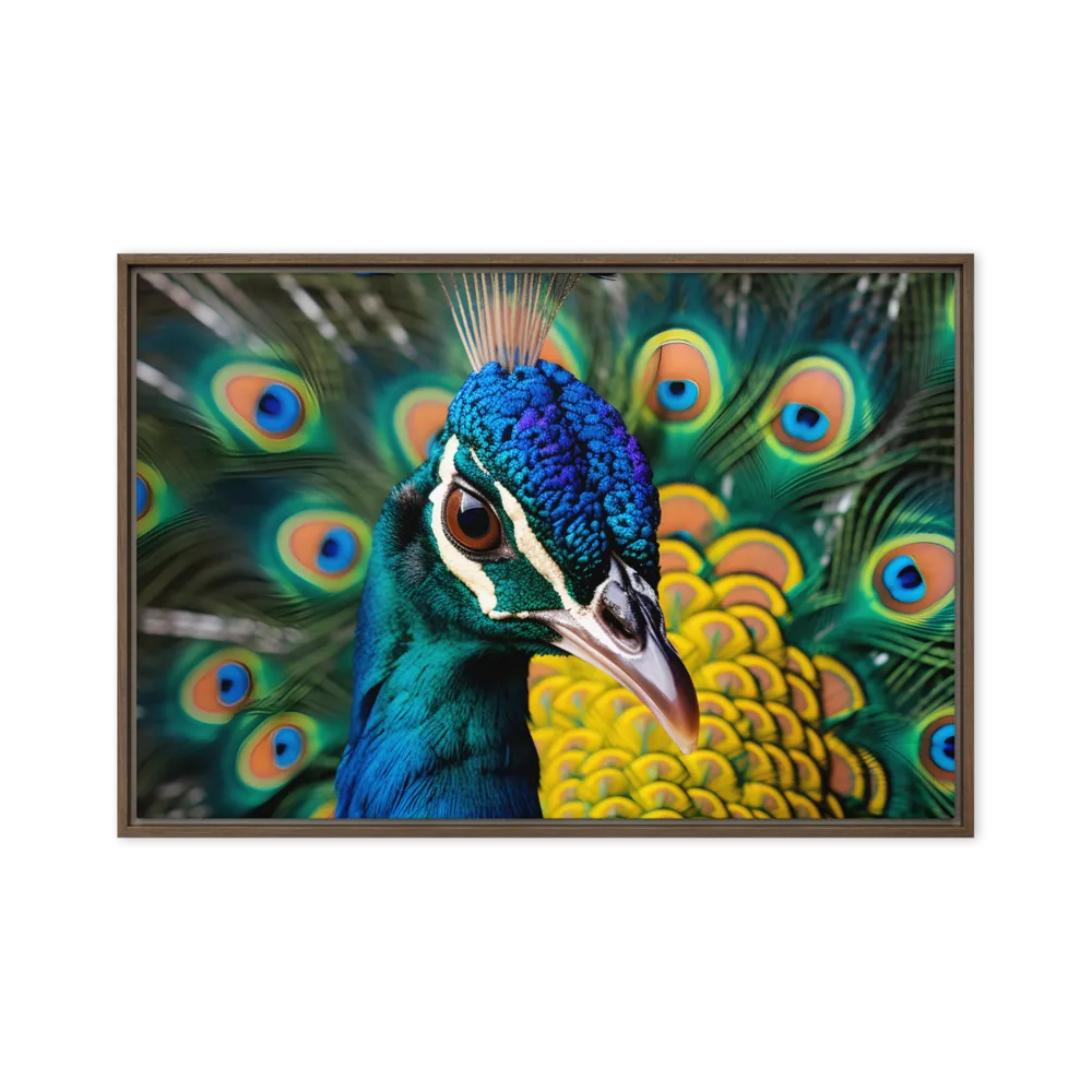 The Peacock's Gaze 
 Poster with Black Frame | 12″x 16″