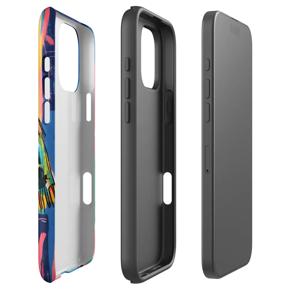 Diver in Vibrant Motion | Phone Case