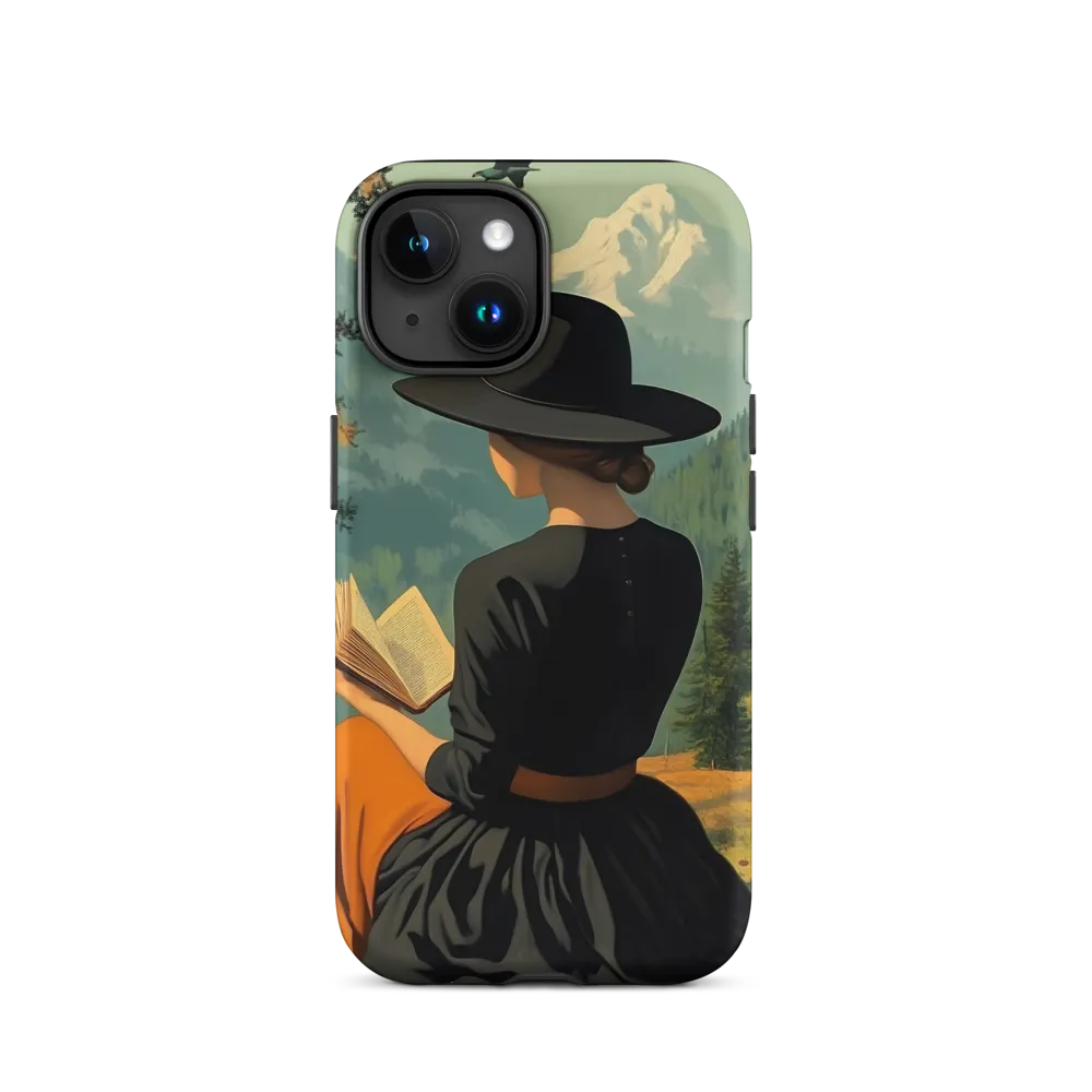Woman Reading in Nature | Phone Case