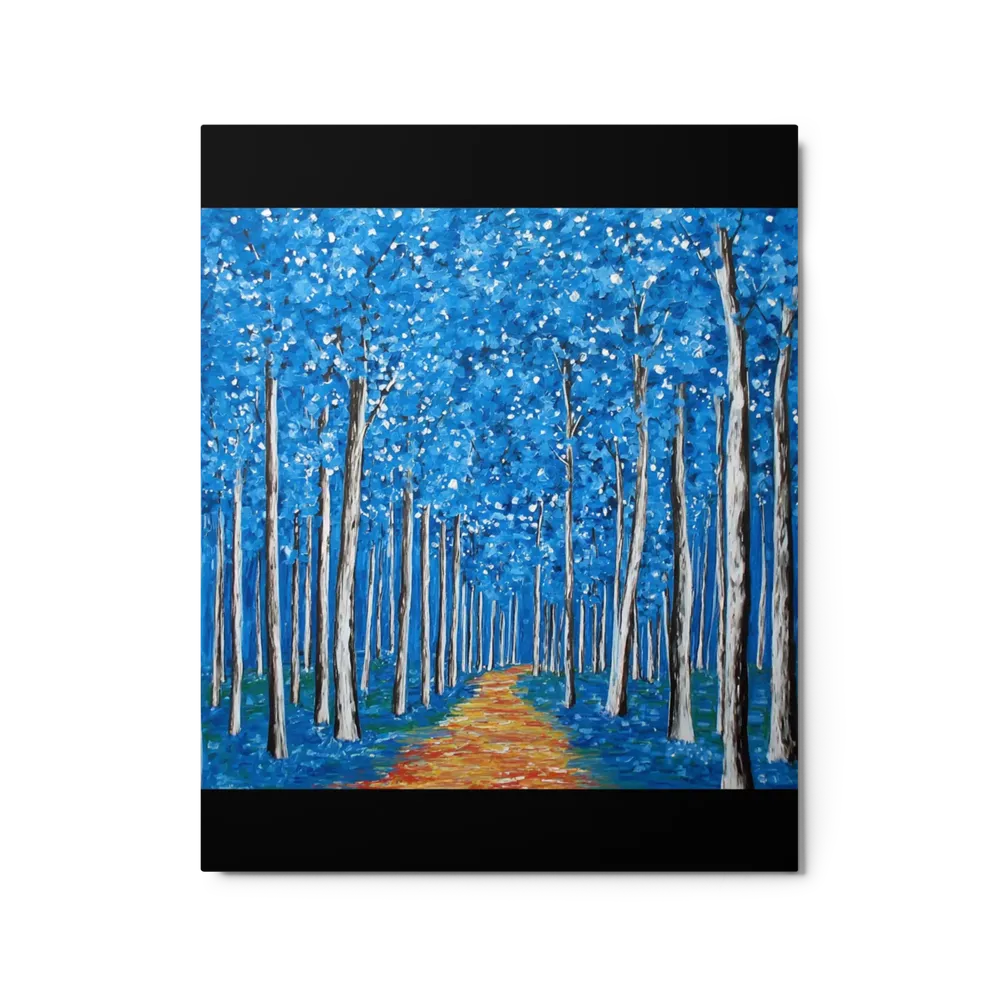 Azure Path Through the Whispering Woods | Art Print
