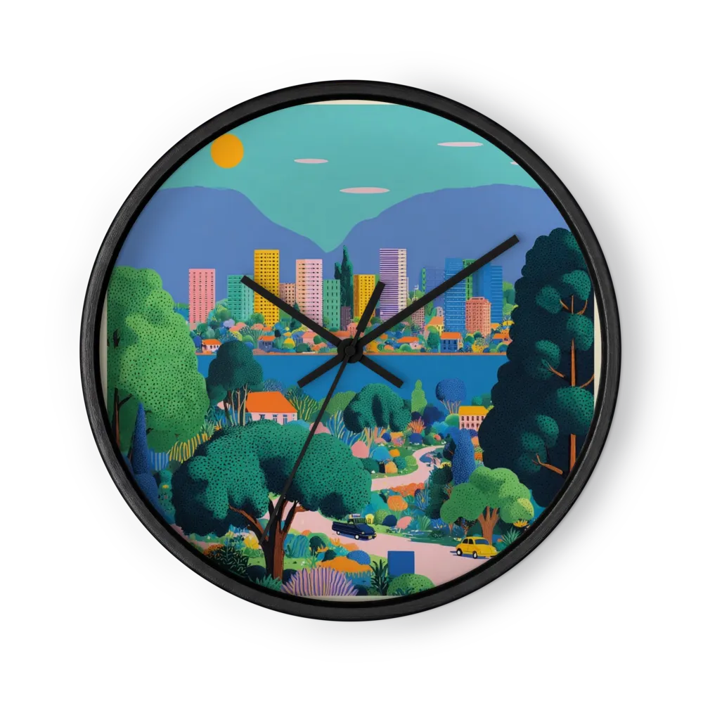 Metropolis by the Lake | Wall Clock