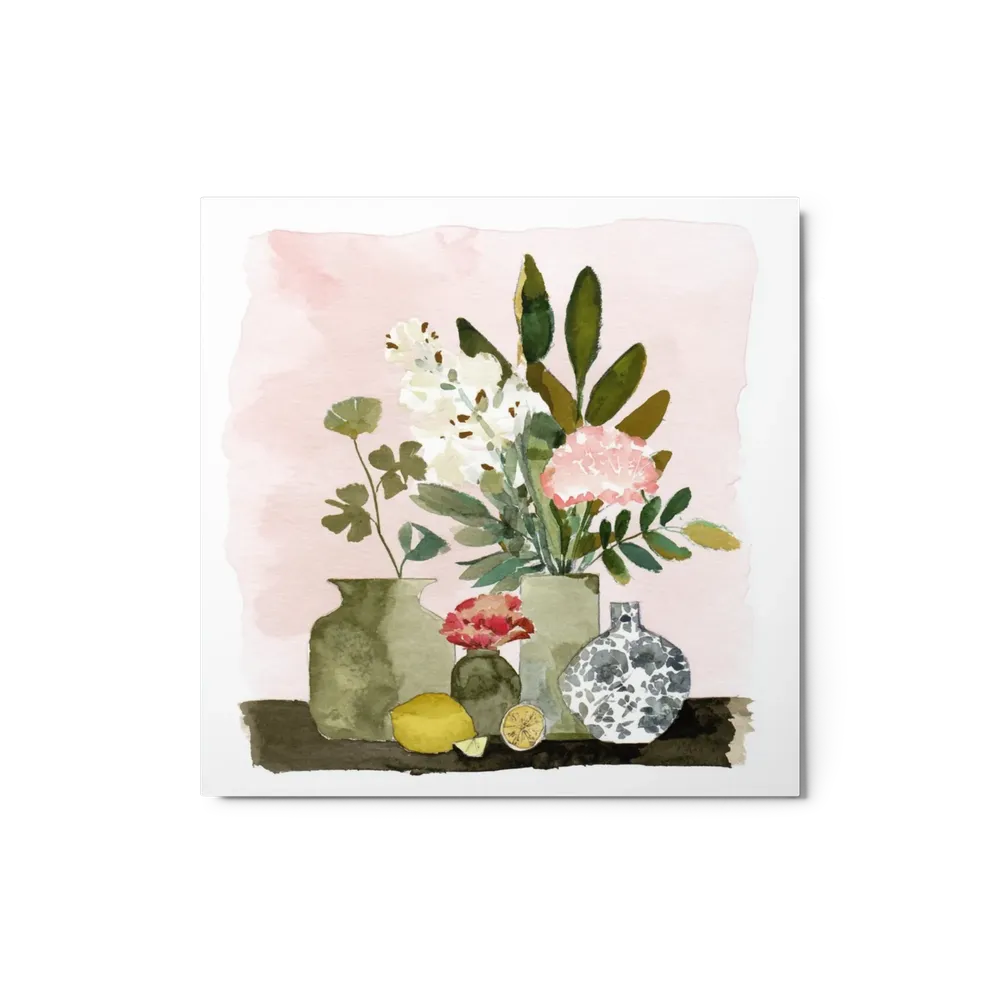 Vases and Lemons Still Life | Art Print