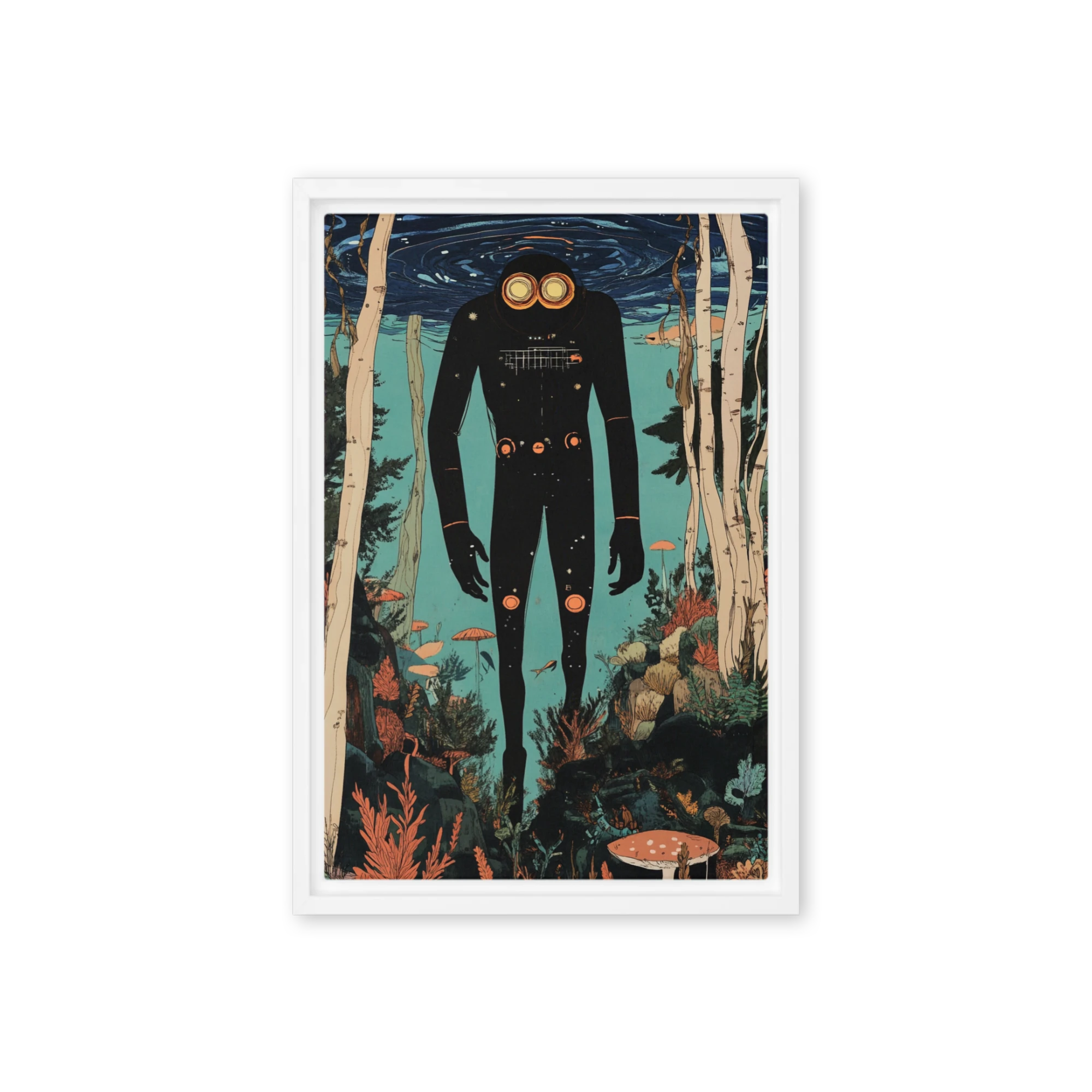 Surreal Diver Underwater Scene