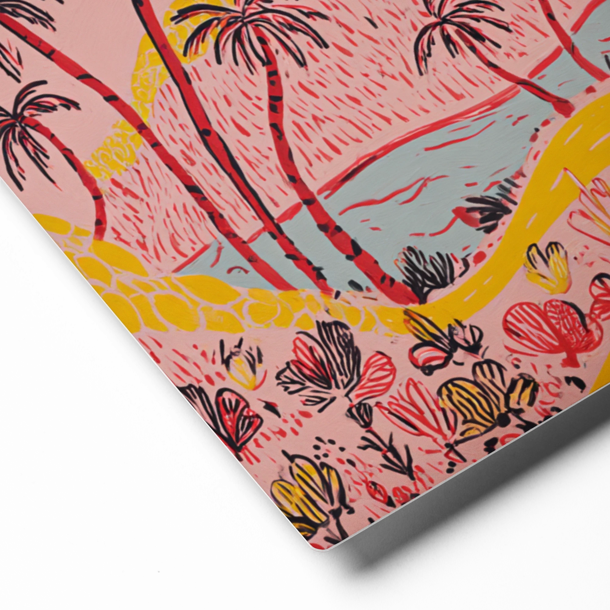 Pink Tropical Sunset Road | Art Print