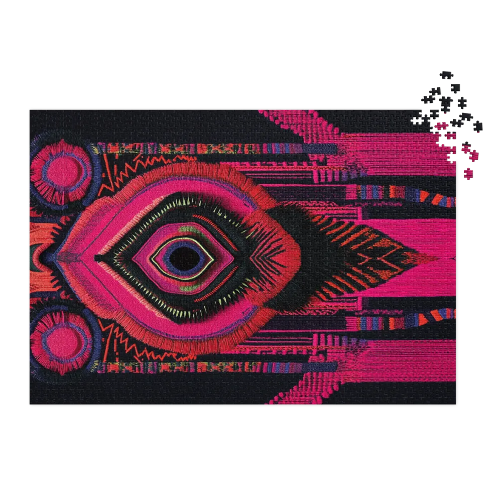 Abstract Geometric Pattern in Pink | Jigsaw Puzzle (252/520 pieces)