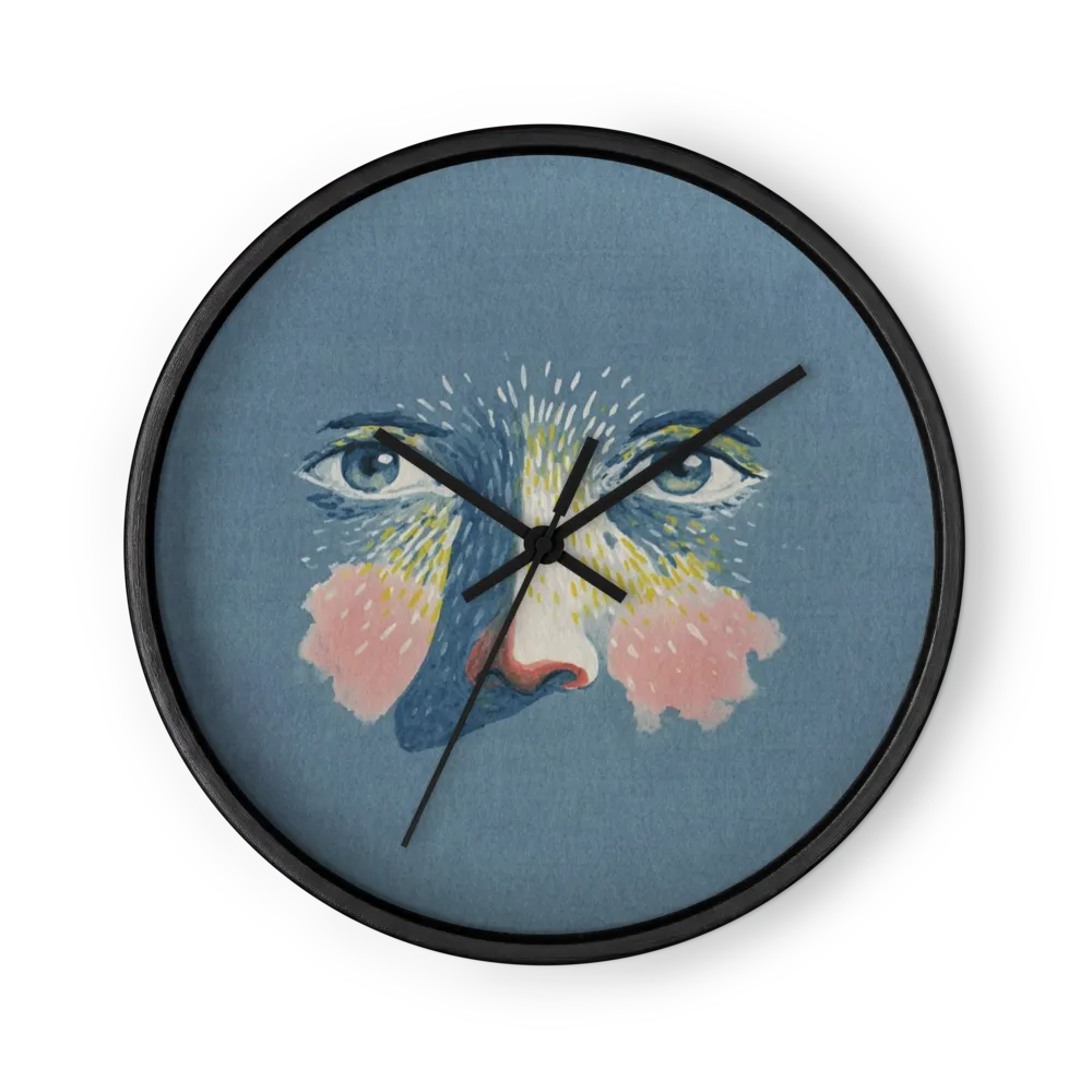 Gaze of Pink and Blue | Wall Clock
