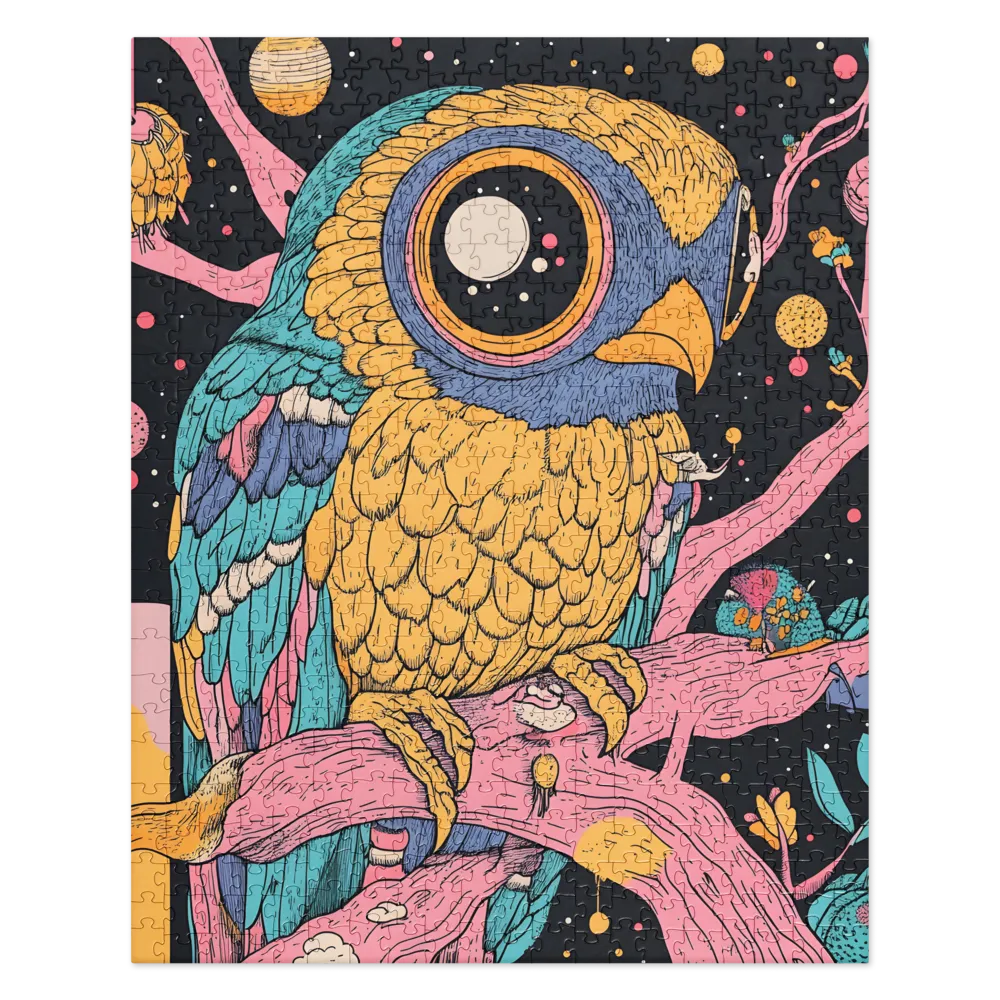 Cosmic Owl Perch 
 Jigsaw Puzzle