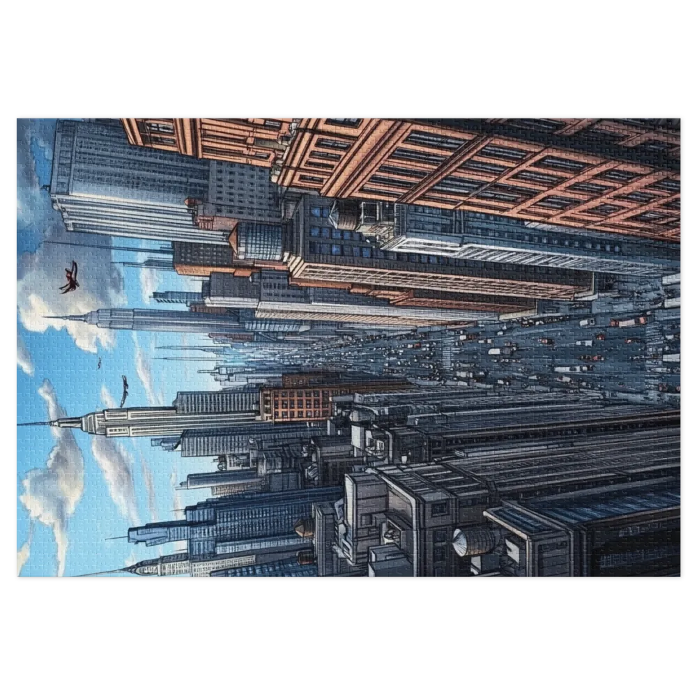 Urban Canyon Vista 
 Jigsaw Puzzle in Tin Box