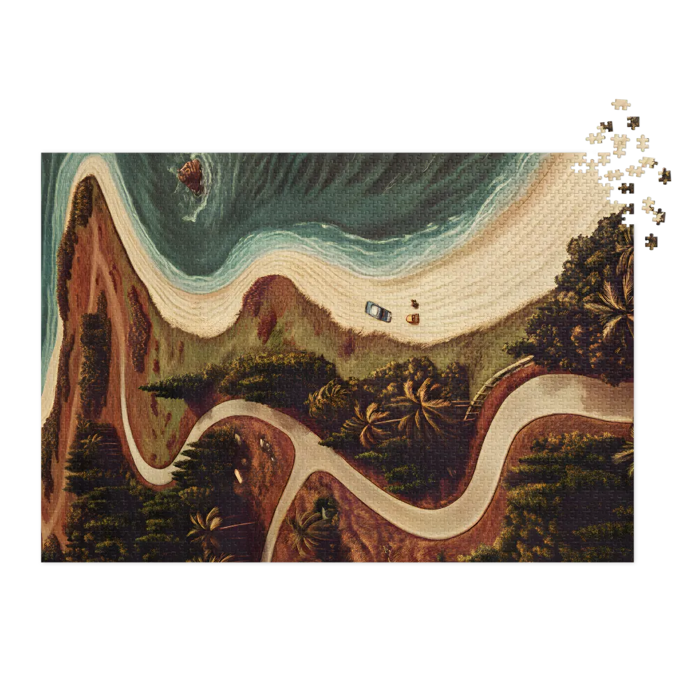Winding Beach Road Landscape