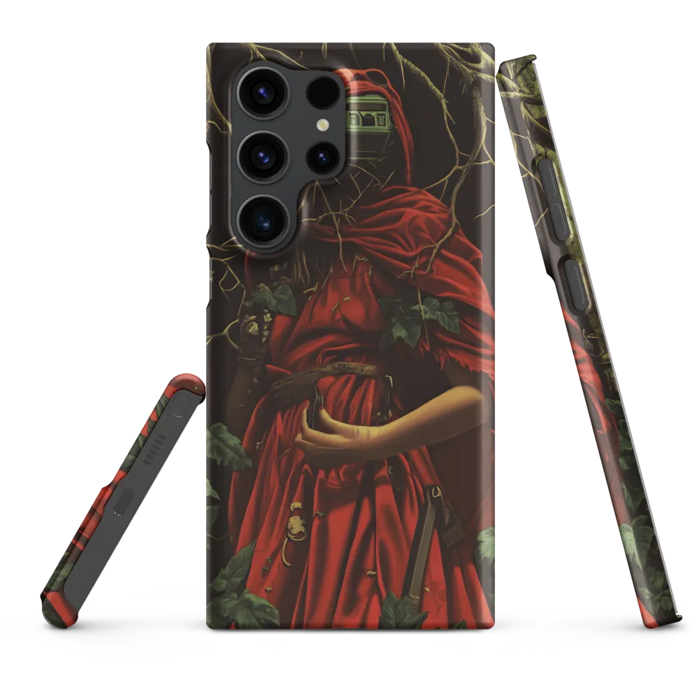 Surreal Cloaked Figure in Red | Phone Case