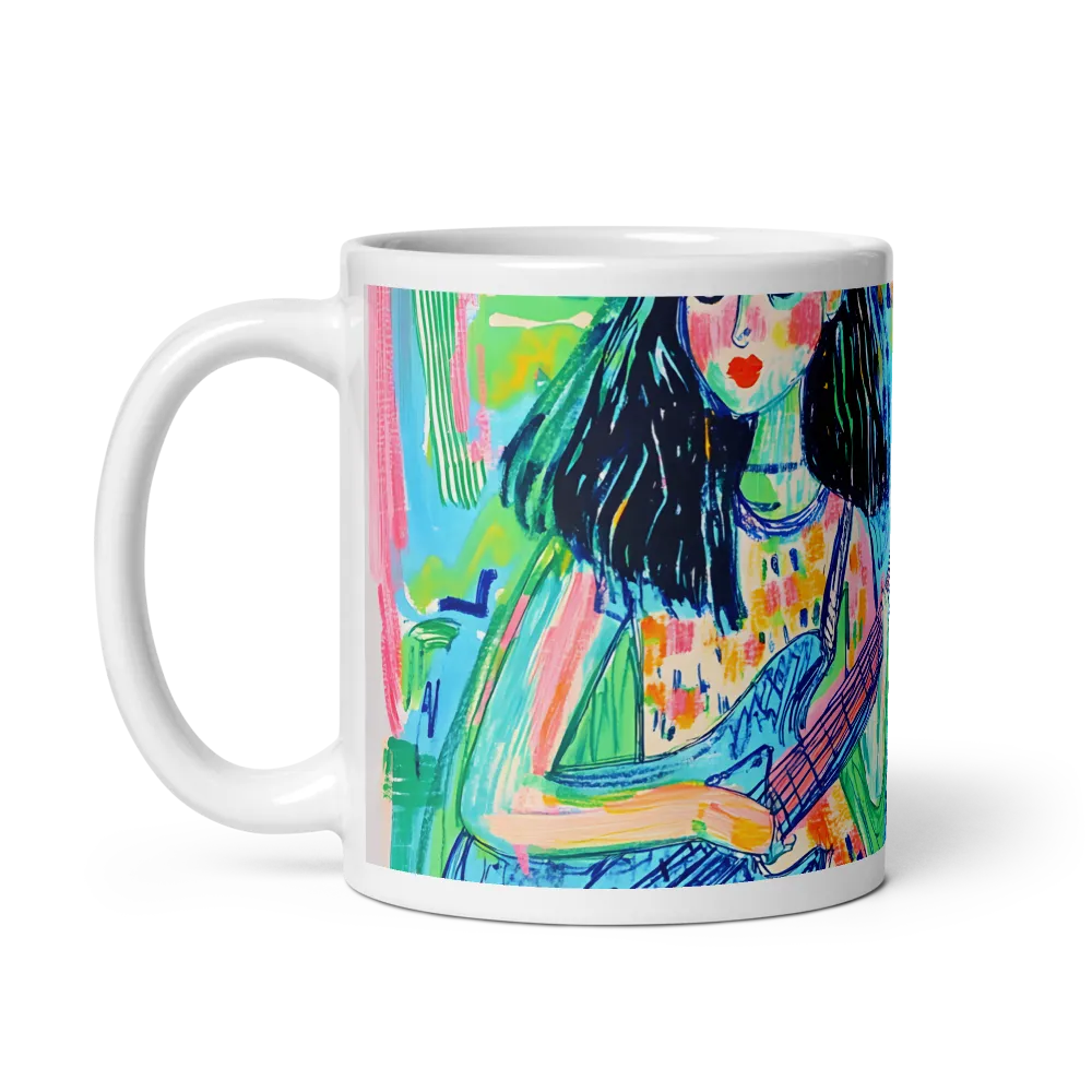 Girl Playing Electric Guitar | Mug
