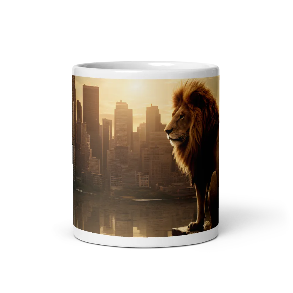 The Lion's Gaze Over the Urban Symphony