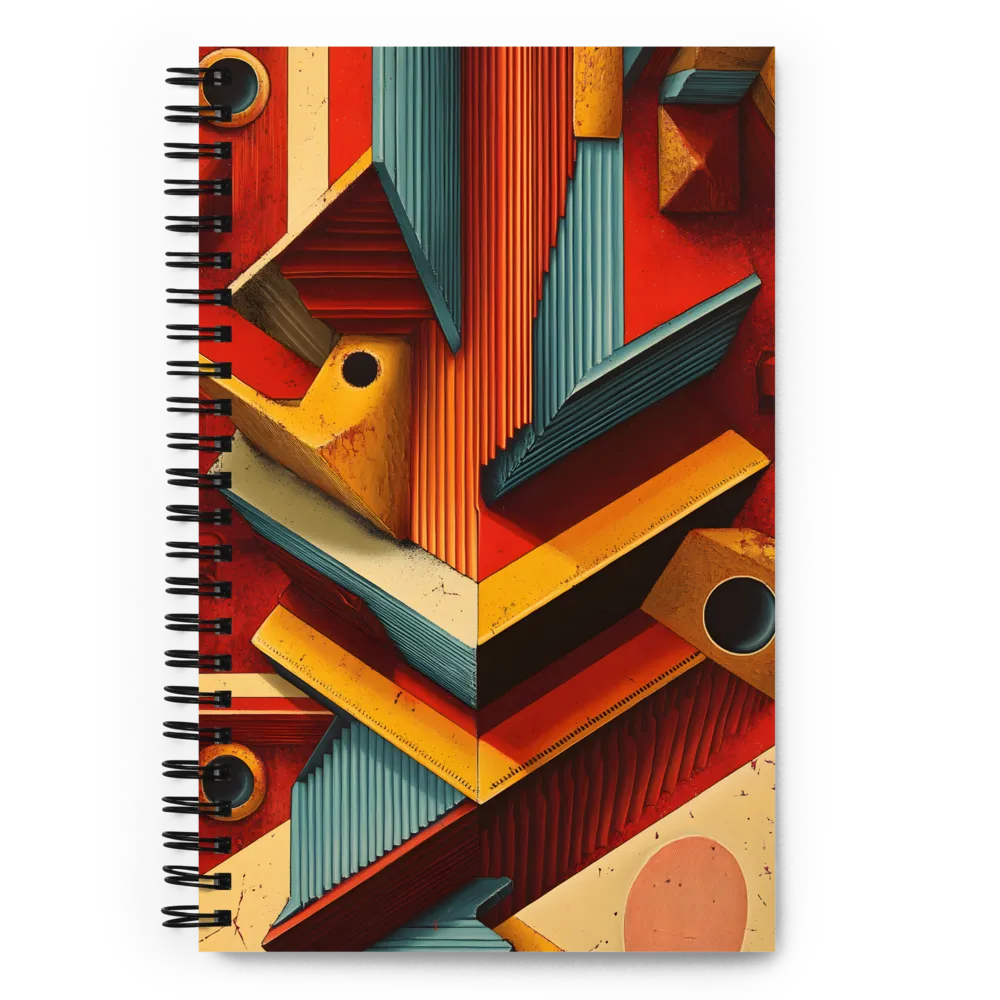 Brutalist Geometric Composition 
 Spiral Notebook | 140 pages
