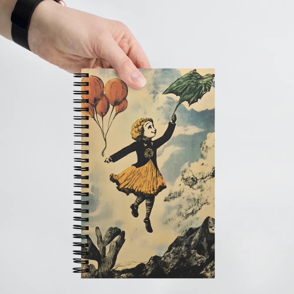 Upward Drift — Girl with Umbrella and Balloons