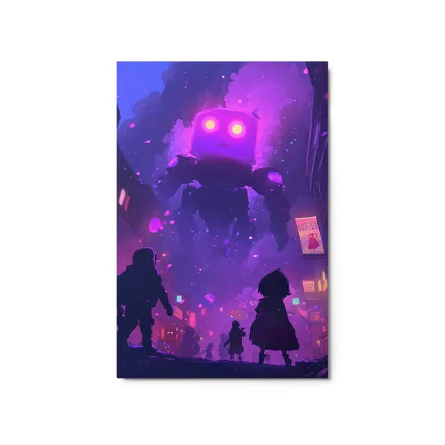 Neon City Encounter | Art Print