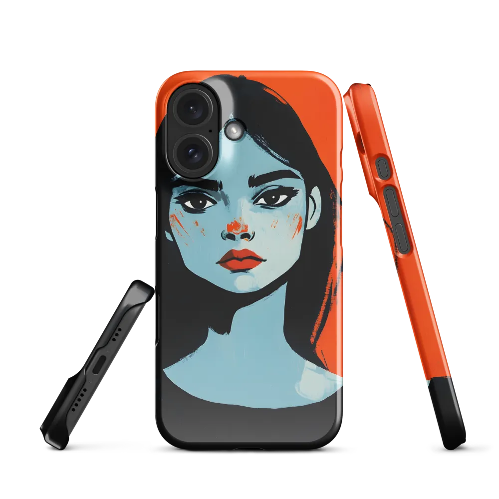 Crimson Lips, Azure Hues 
 Samsung Galaxy S10e | Snap Case