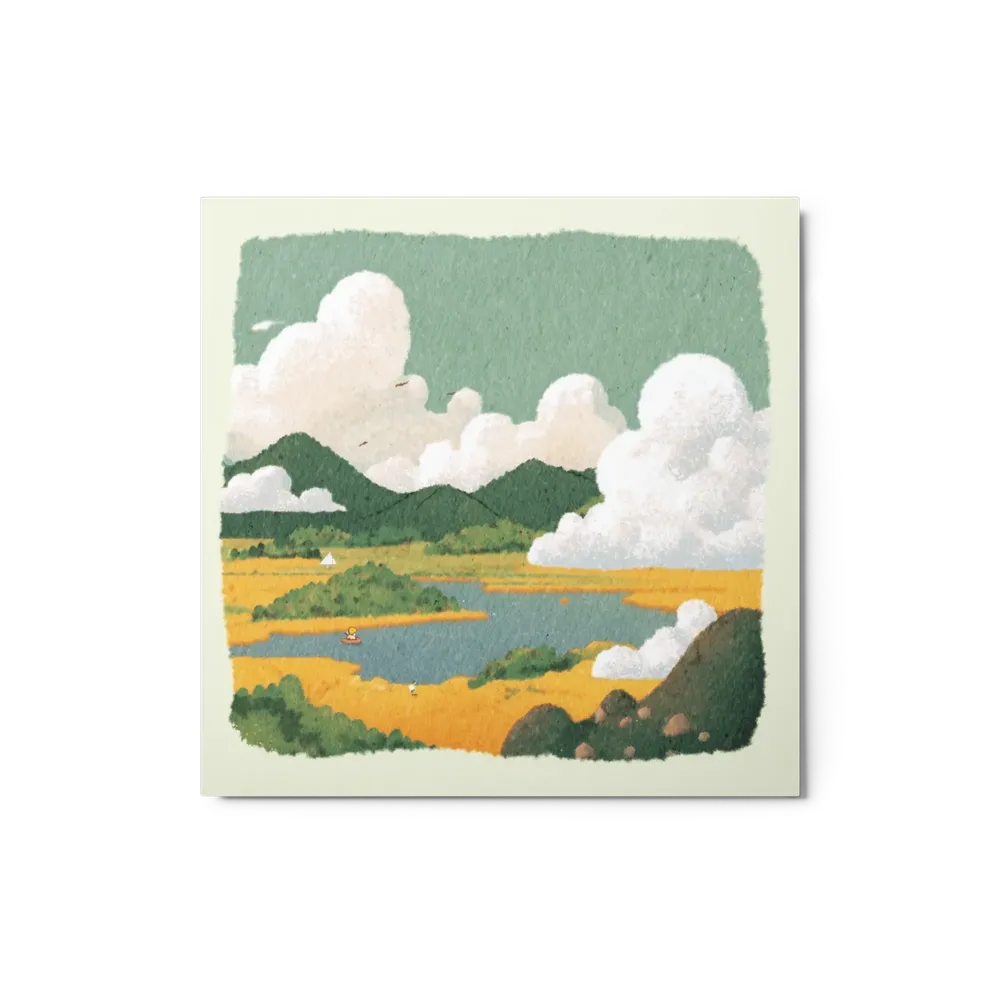Golden Meadow Lake | Art Print