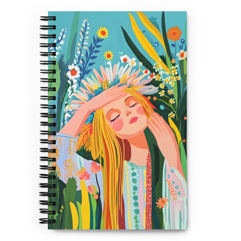 Floral Dreamscape Woman 
 Spiral Notebook | 140 pages