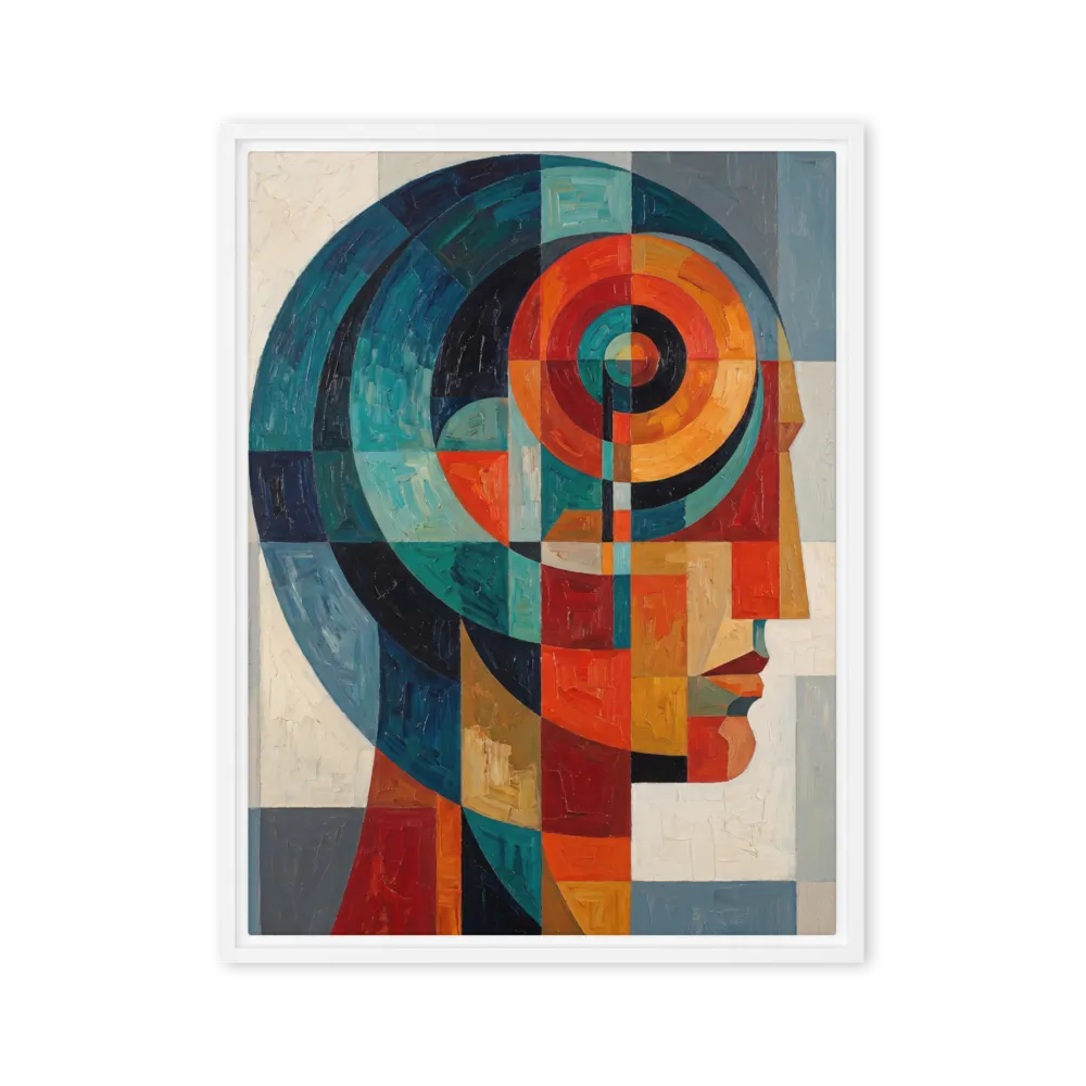 Abstract Cubist Profile 
 Metal Print | 16″x 20″