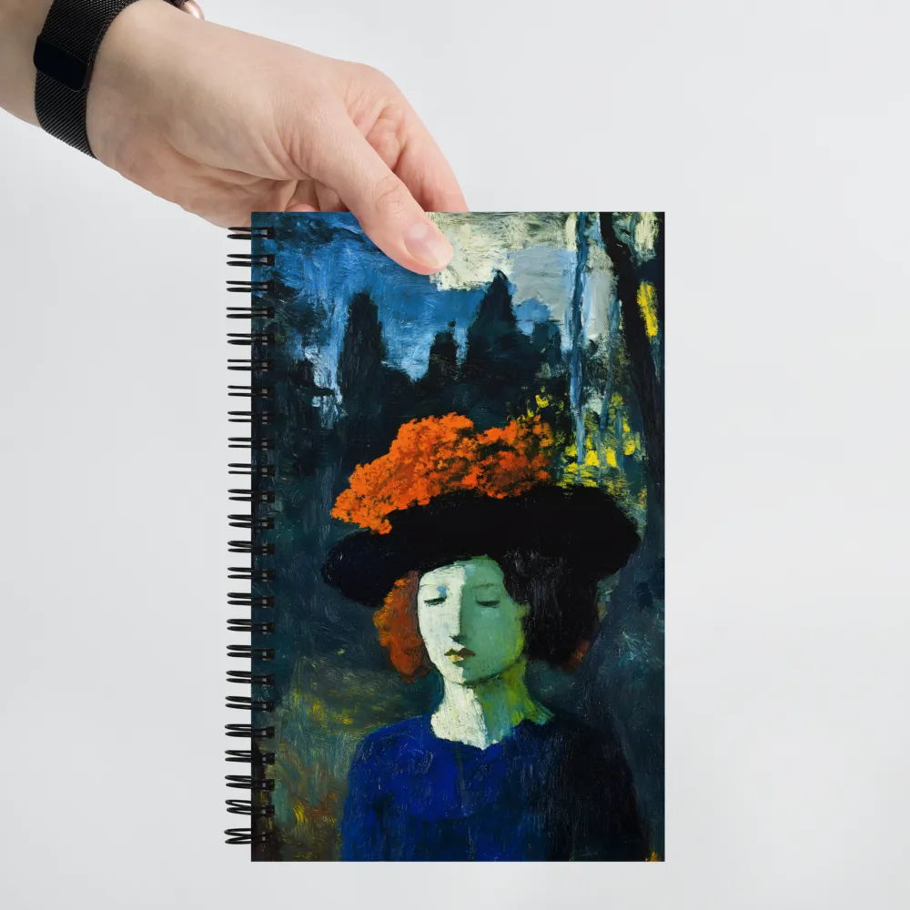 The Woman with the Orange Hat 
 Spiral Notebook | 140 pages
