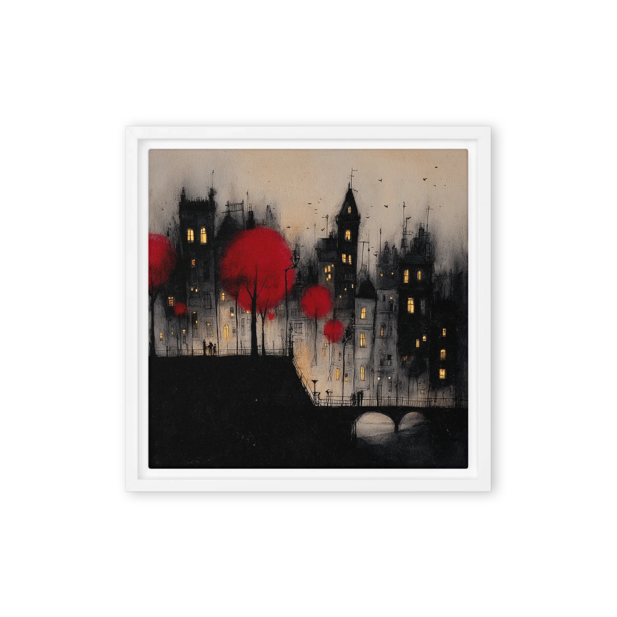 Red Trees in Dark City