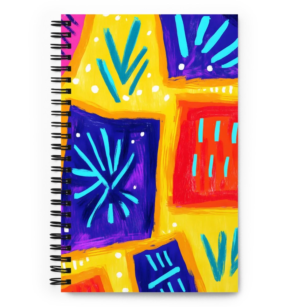 Vibrant Brushstroke Mosaic 
 Spiral Notebook | 140 pages