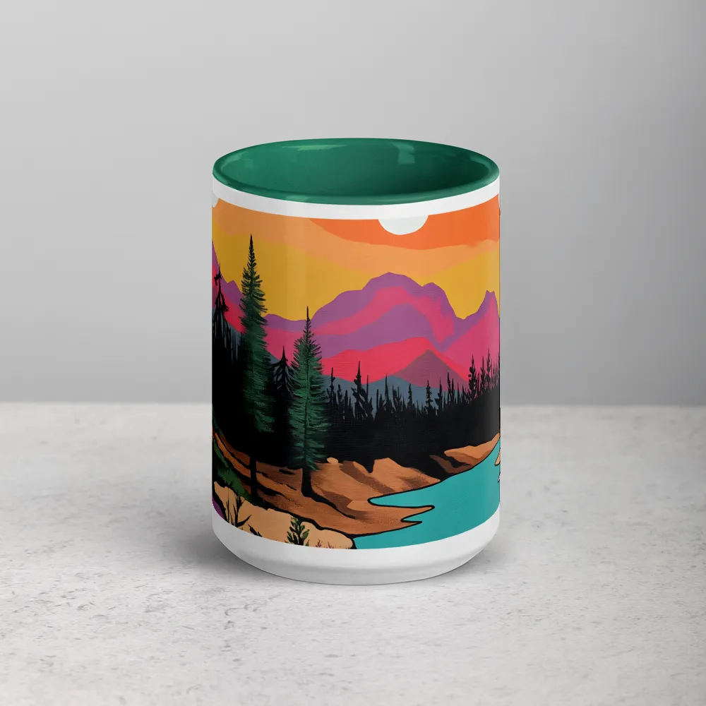 Twin Moons Valley 
 Mug with Black inside