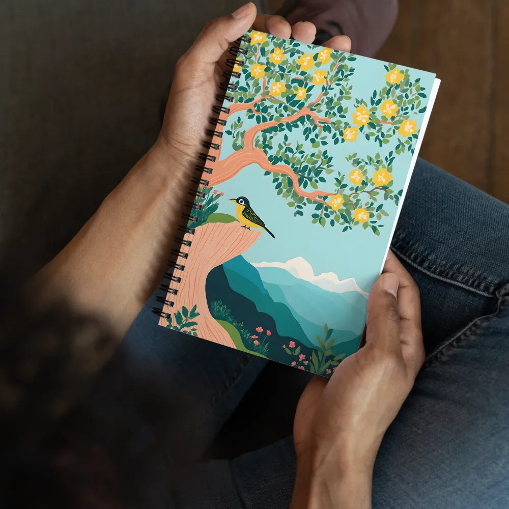 Whimsical Orchard Bird 
 Spiral Notebook | 140 pages
