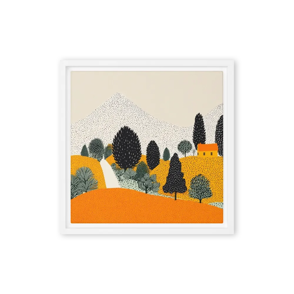 Golden Hills Cottage 
 Metal Print | 12″x 12″