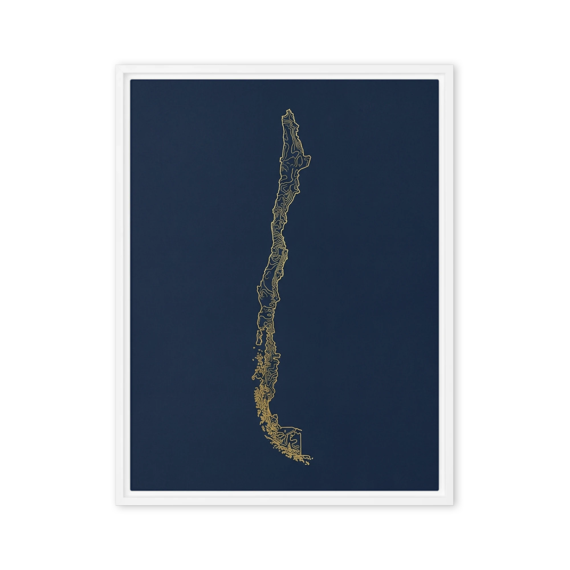 Chile Topography in Gold