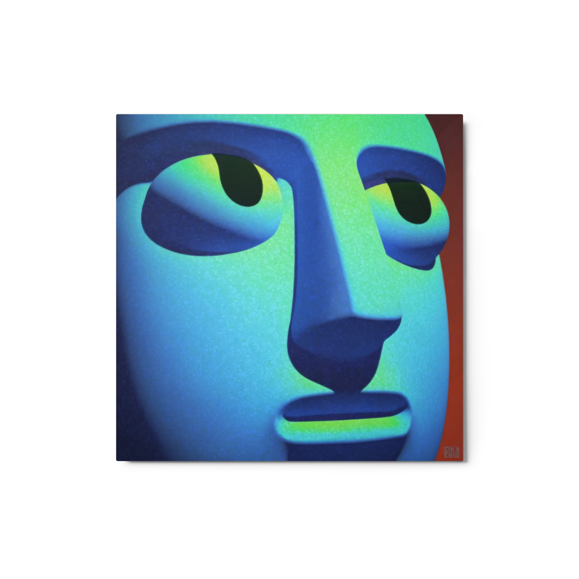 Cyan Sculpted Face