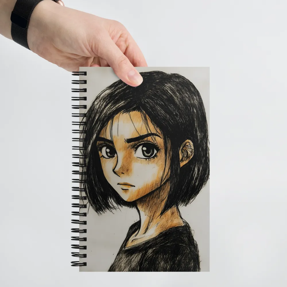Pensive Anime Character 
 Spiral Notebook | 140 pages