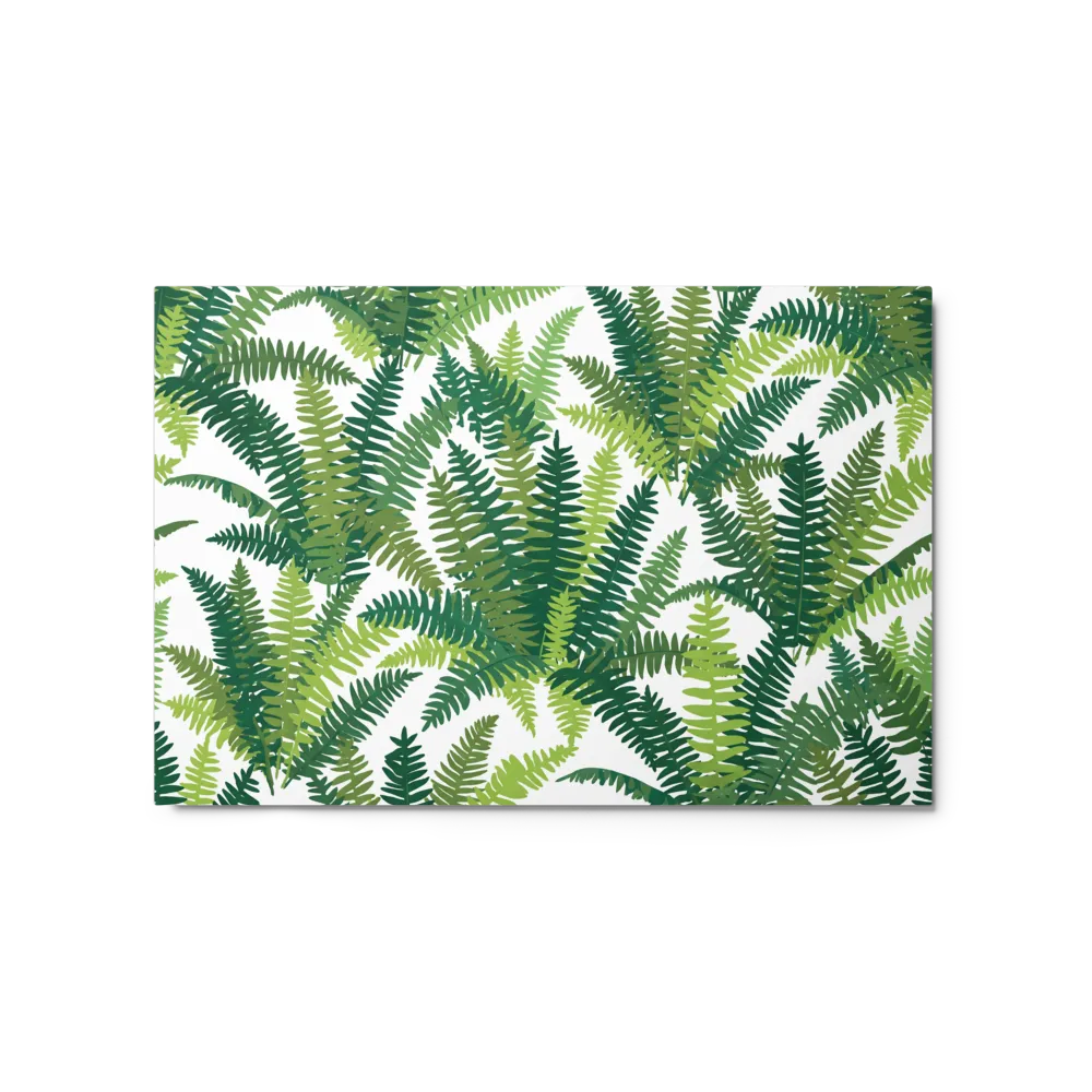 Verdant Fern Fronds 
 Canvas with White Frame