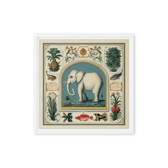White Elephant Natural History Illustration | Art Print